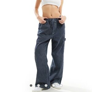 Collusion Striped Wide Leg Pants